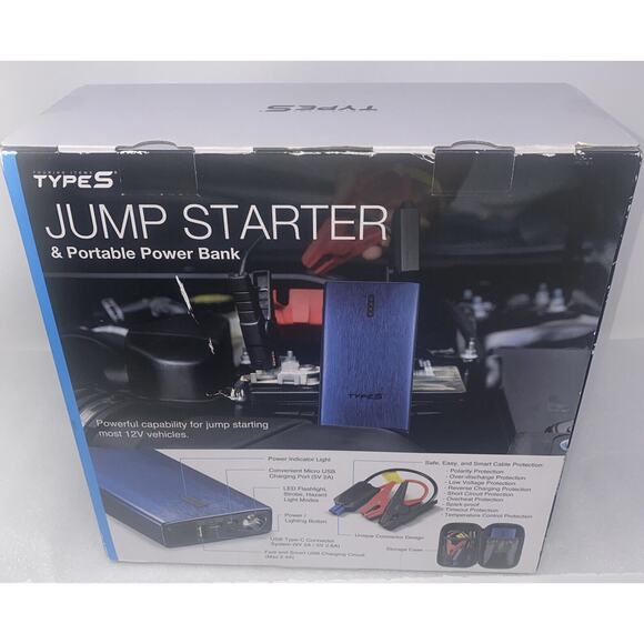 Portable Car Jump Starter Power Bank Vehicle Booster 12V Flashlight USB Charger - Picture 4 of 8